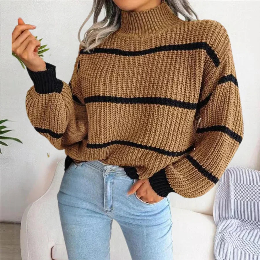 Elegancki Sweter Damski z Czystej Wełny Dziewiczej o Ponadczasowym Kroju