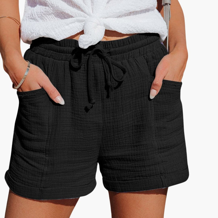 Emma | Eleganckie Spodenki Casual z Troczkiem