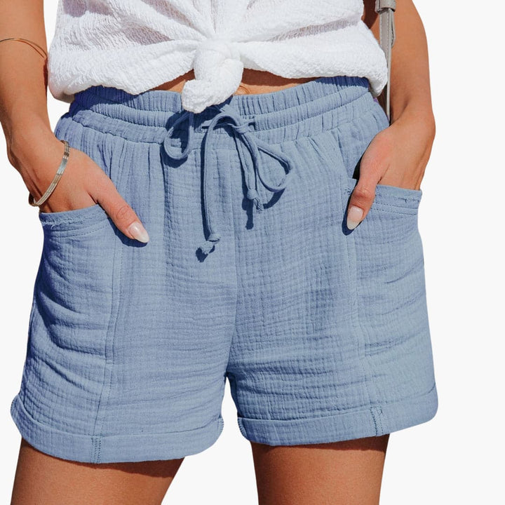 Emma | Eleganckie Krótkie Spodenki Casual z Troczkiem