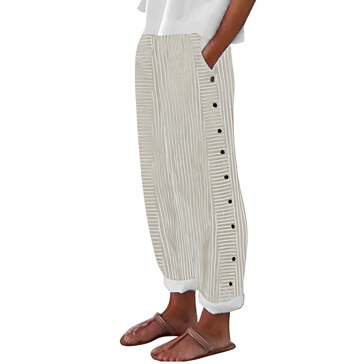 Dagny | Eleganckie Letnie Spodnie w Paski
