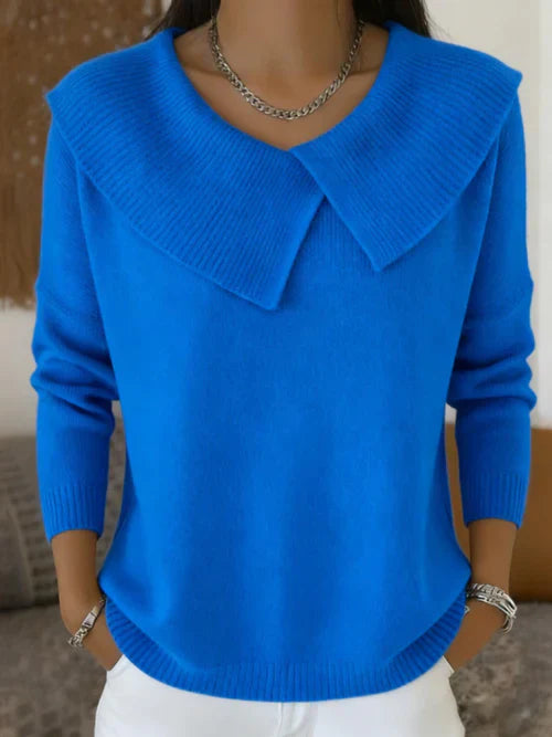 Barbara™ Elegancki Sweter z Miękkim Kołnierzem