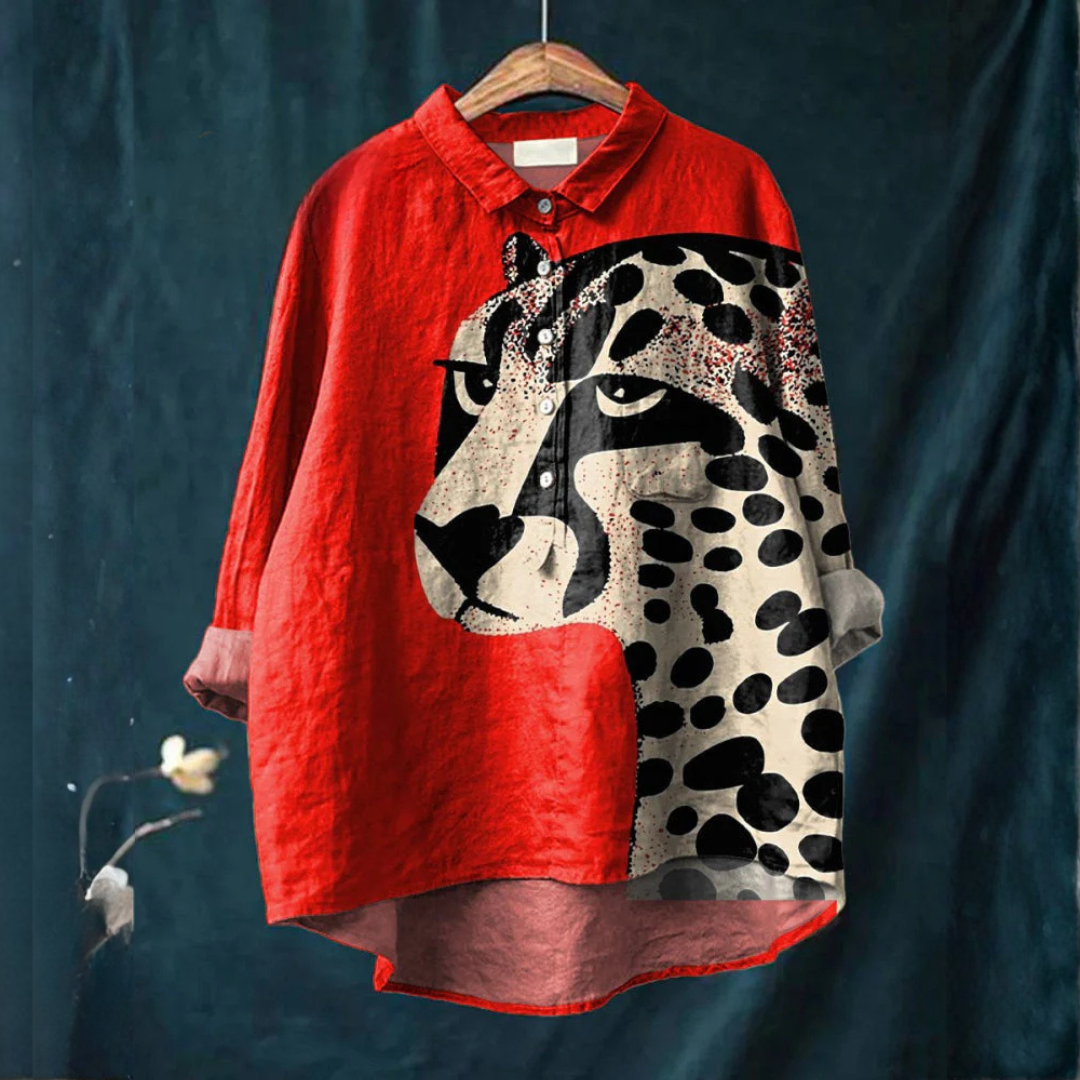 Nala | Koszula w Odważny Print Leopardzi