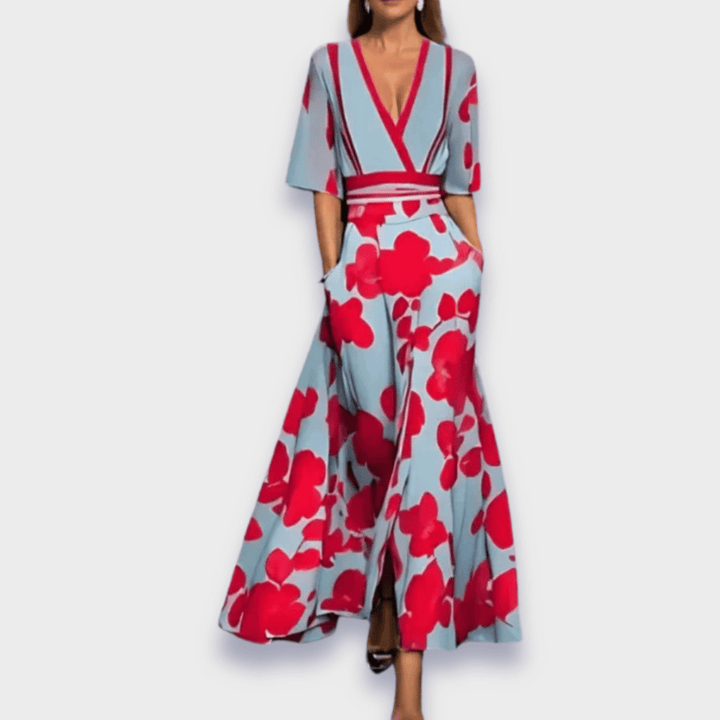 Eliana™ | Elegancka Sukienka A-Linie w Kwiaty