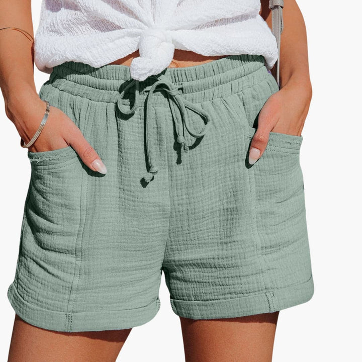 Emma | Eleganckie Spodenki Casual z Troczkiem