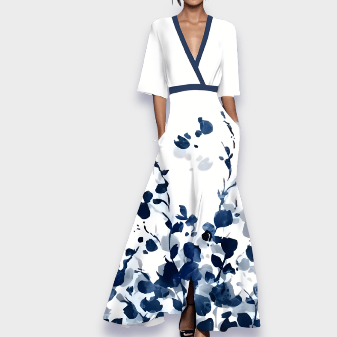 Eliana™ | Elegancka Sukienka A-Linia w Kwiaty