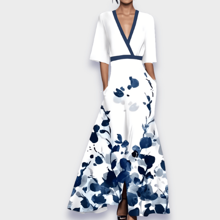 Eliana™ | Elegancka Sukienka A-Linia w Kwiaty