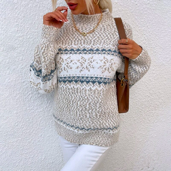 Kobiety Sweter | Luźny Krój Długi Rękaw Dzianina Zimowa Okrągły Dekolt