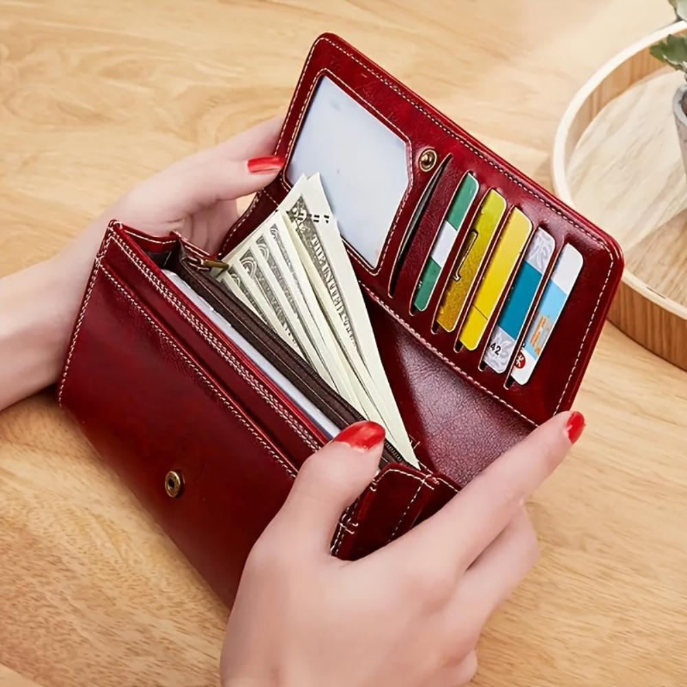 Nowoczesny podwójny portfel Eva