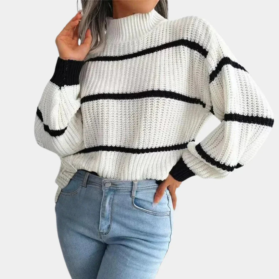 Elegancki Sweter Damski z Czystej Wełny Dziewiczej o Ponadczasowym Kroju