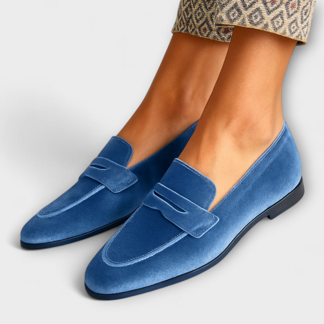Louise™ | Mokasyny z Miękkiego Aksamitnego Materiału