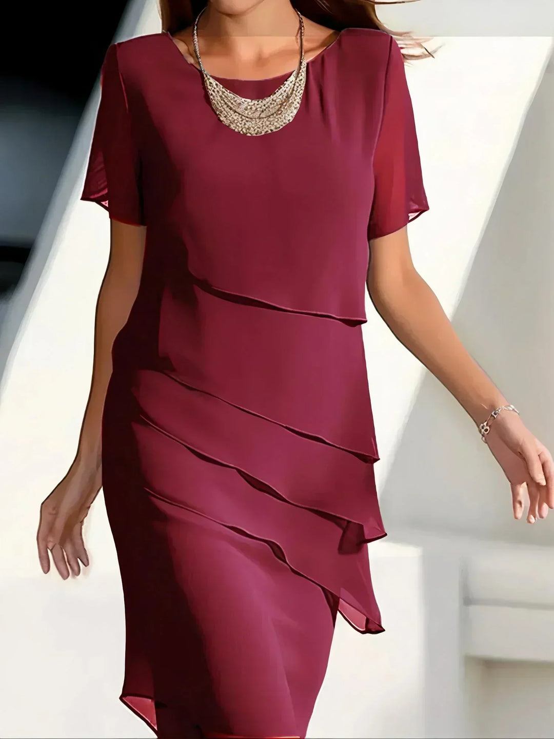 Janina – Elegancka Sukienka Warstwowa