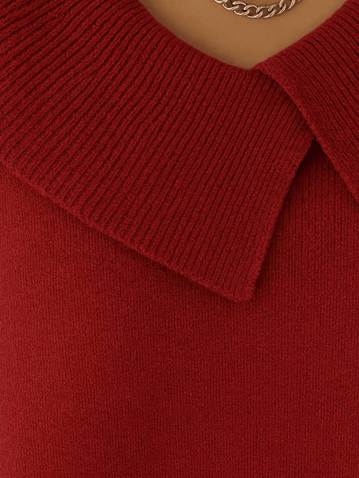 Barbara™ Elegancki Sweter z Miękkim Kołnierzem