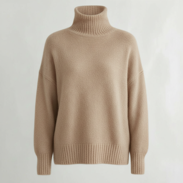 Damski Sweter | Długi Rękaw Golfowy Krój Pulower Top Dopasowanie