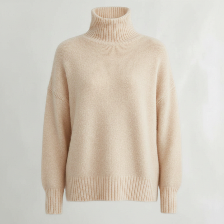 Damski Sweter | Długi Rękaw Golfowy Krój Pulower Top Dopasowanie