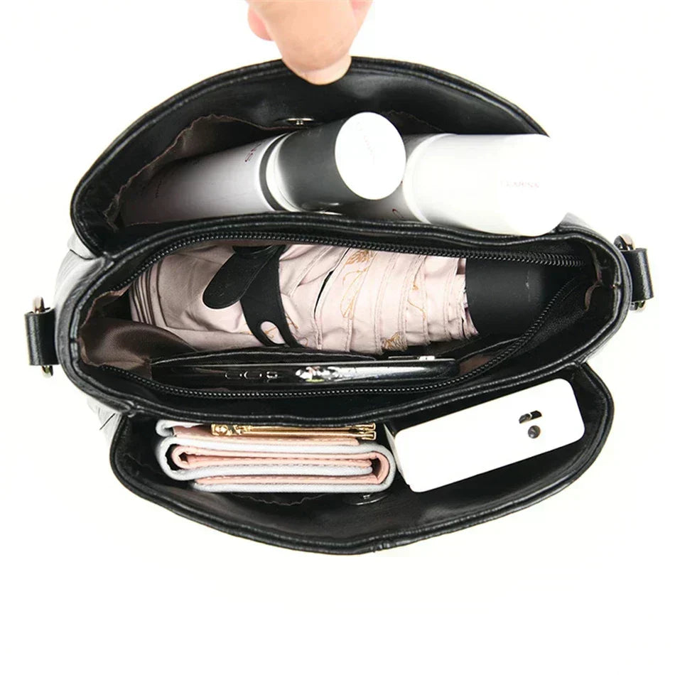 Elegancka Torba Tote i Crossbody z Haftowanej Skóry dla Kobiet