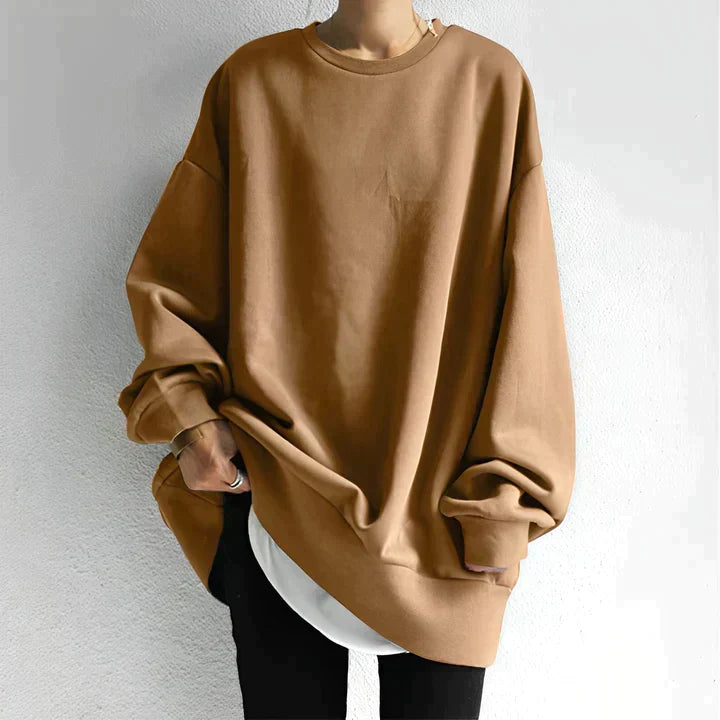 Damski Oversize Sweter | Sweter Plus Size, Długi Rękaw