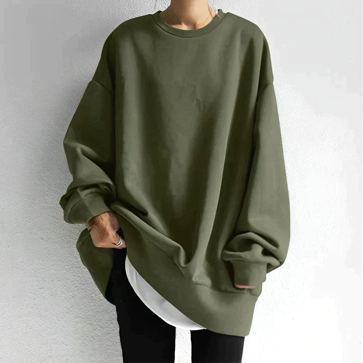 Damski Oversize Sweter | Sweter Plus Size, Długi Rękaw