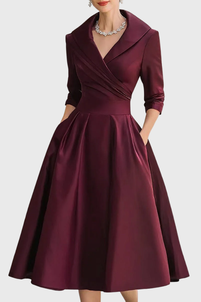 Rosa - Elegancka sukienka midi