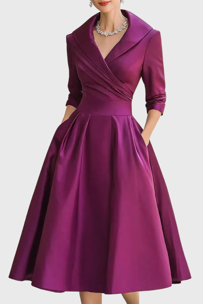 Rosa - Elegancka sukienka midi