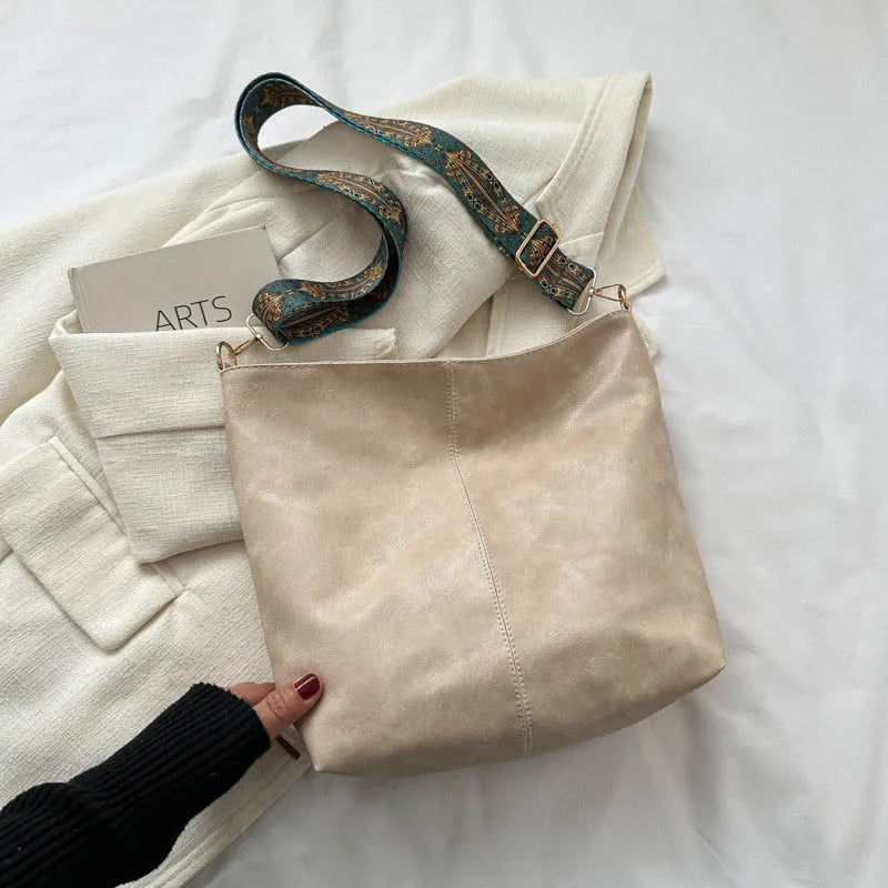 Chelsey - Vintage Skórzana Torba Na Ramię