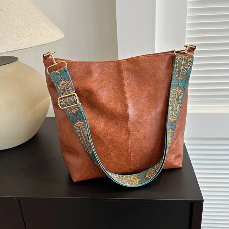 Chelsey - Vintage Skórzana Torba Na Ramię