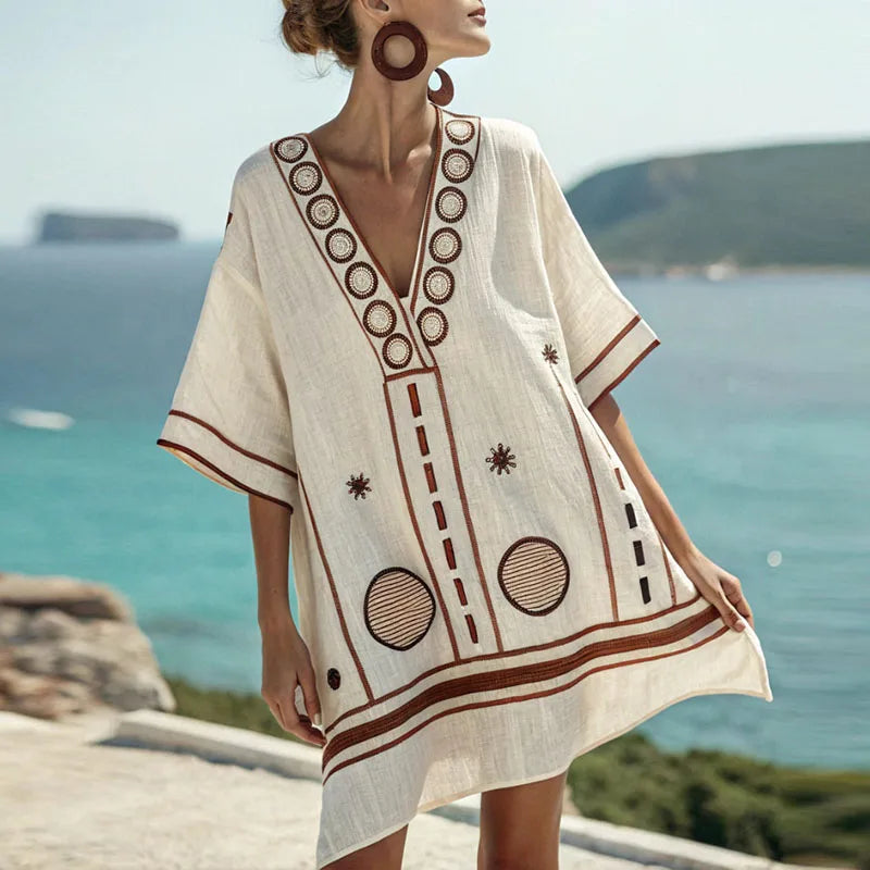 Gwen - Elegancka i Wygodna Sukienka Plażowa na Gorące Dni