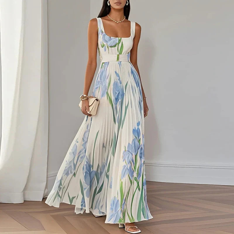 Oriah™ | Kwiatowa Sukienka Maxi w Stylu A