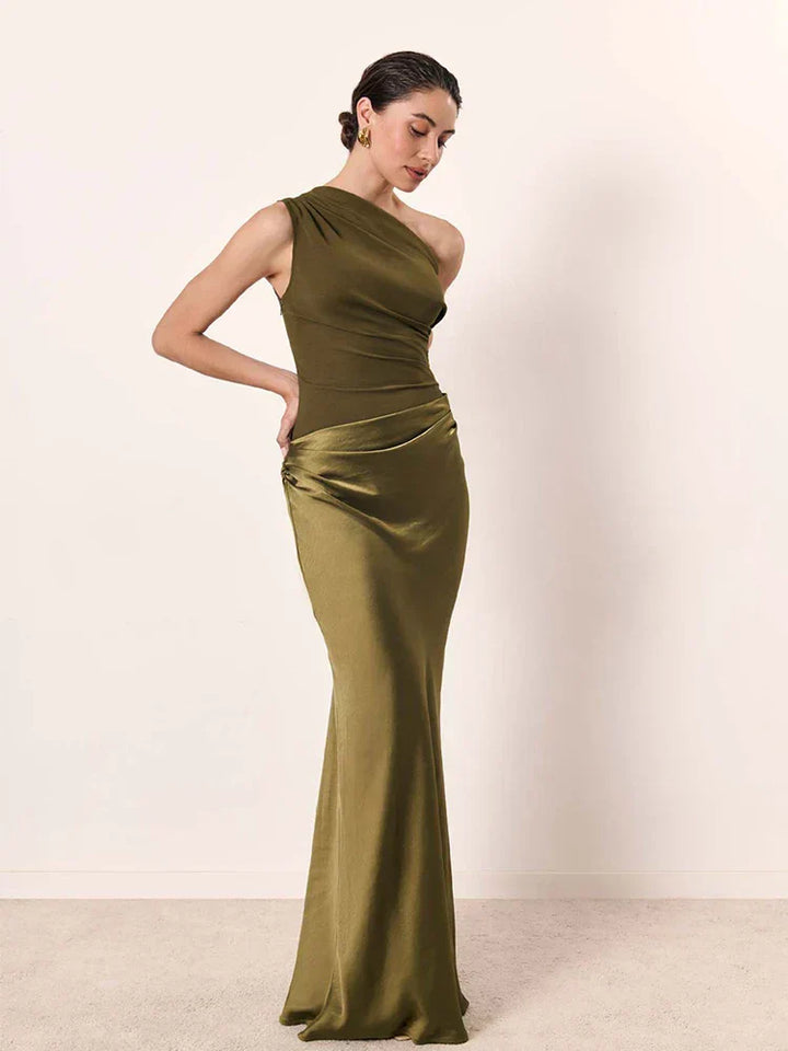 Sophia | Maxi Sukienka z Satyny