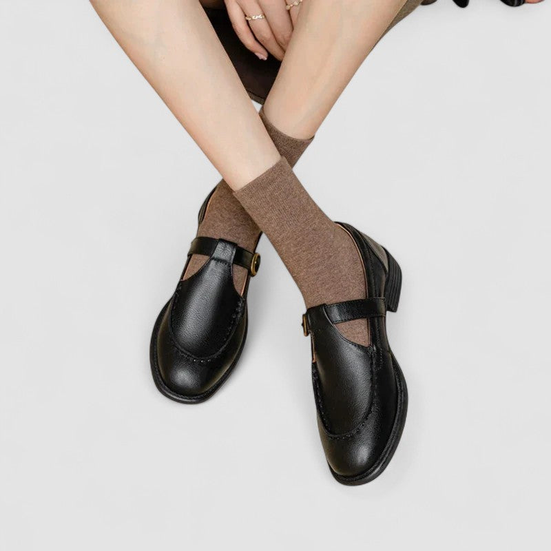Avery - Ortopedyczne buty Mary Jane z kwadratowym noskiem