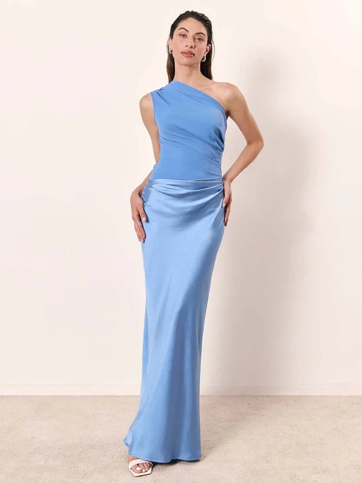 Sophia | Maxi Sukienka z Satyny