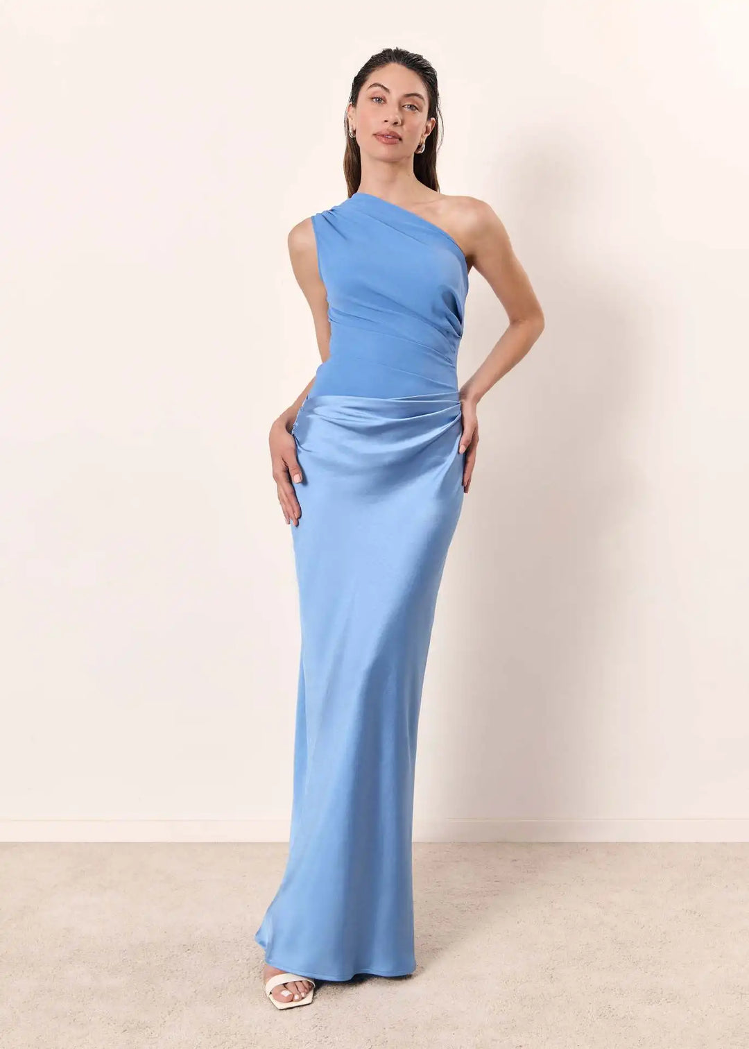Sophia | Maxi Sukienka z Satyny