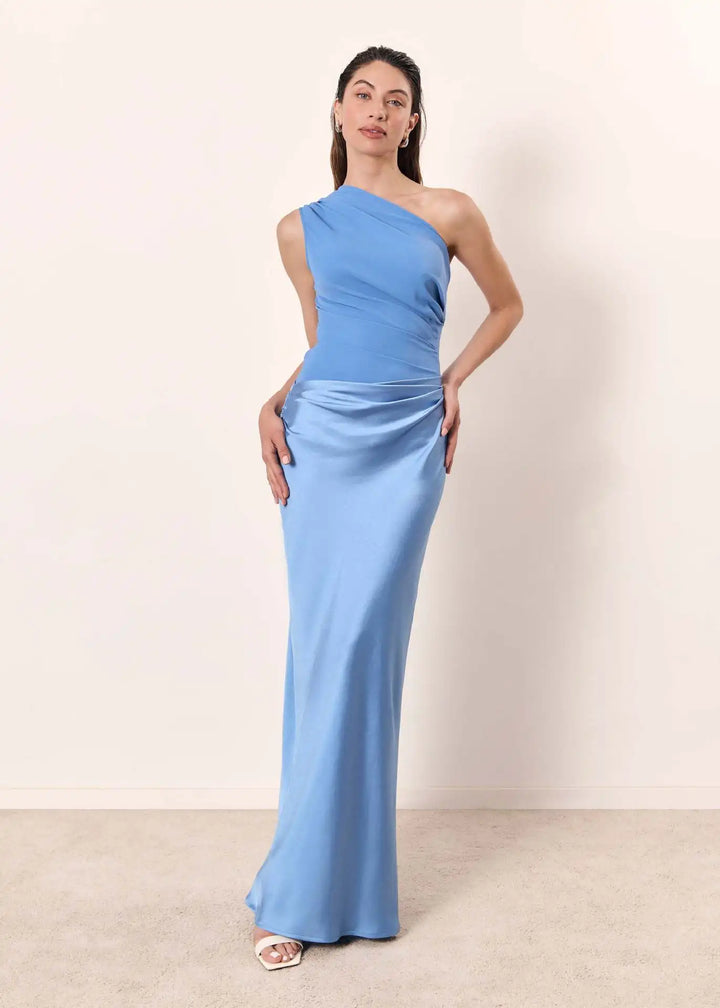 Sophia | Maxi Sukienka z Satyny