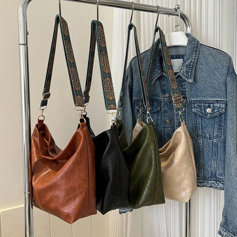 Chelsey - Vintage Skórzana Torba Na Ramię
