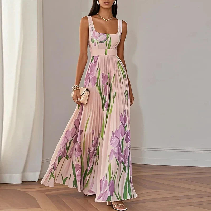 Oriah™ | Kwiatowa Sukienka Maxi w Stylu A