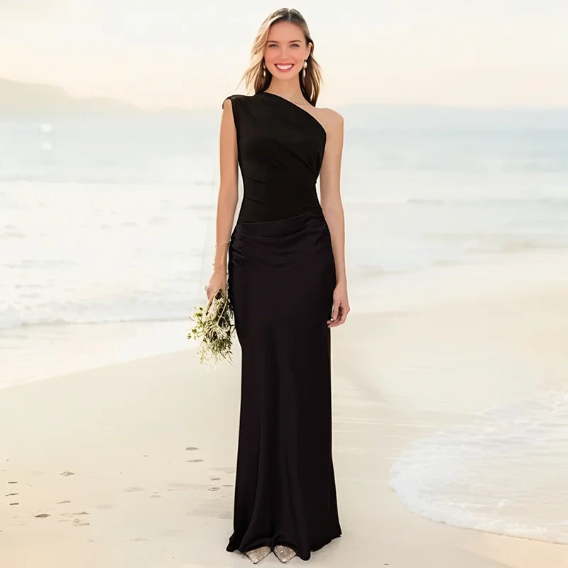 Sophia | Maxi Sukienka z Satyny
