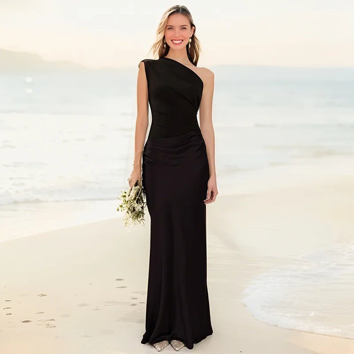 Sophia | Maxi Sukienka z Satyny
