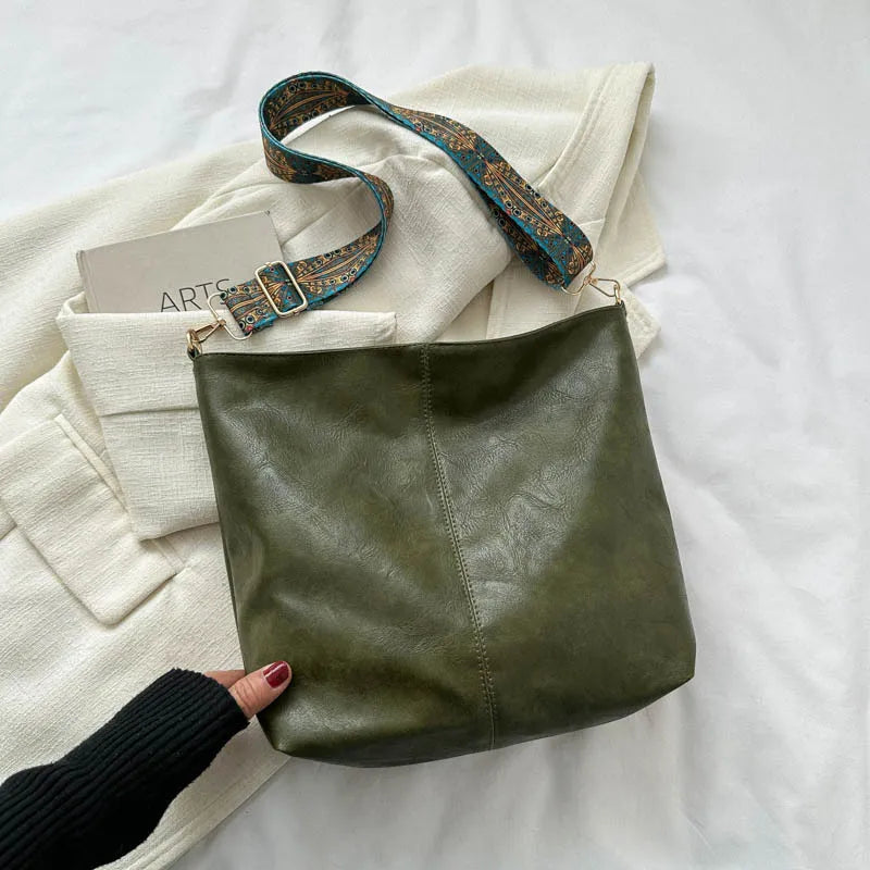 Chelsey - Vintage Skórzana Torba Na Ramię