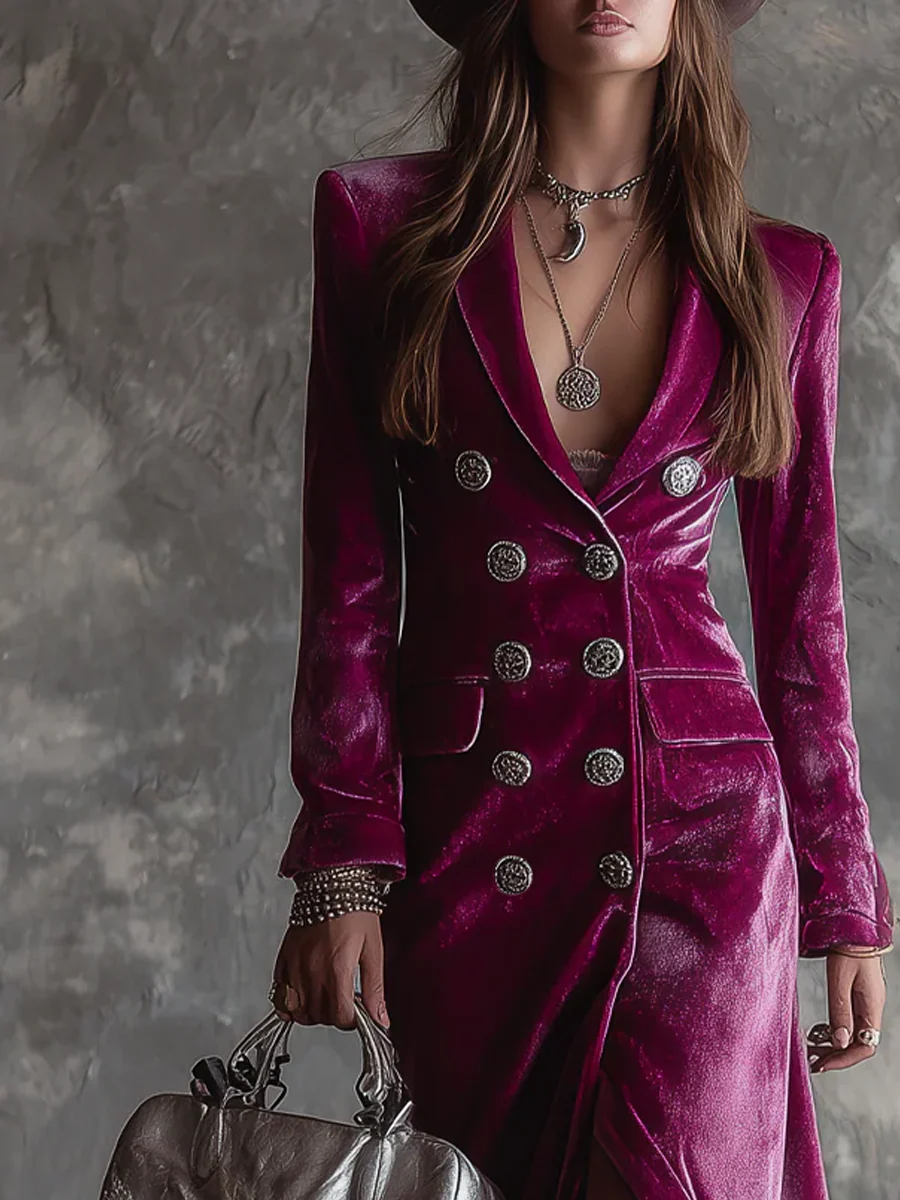 Victoria | Aksamitna Sukienka Blazer