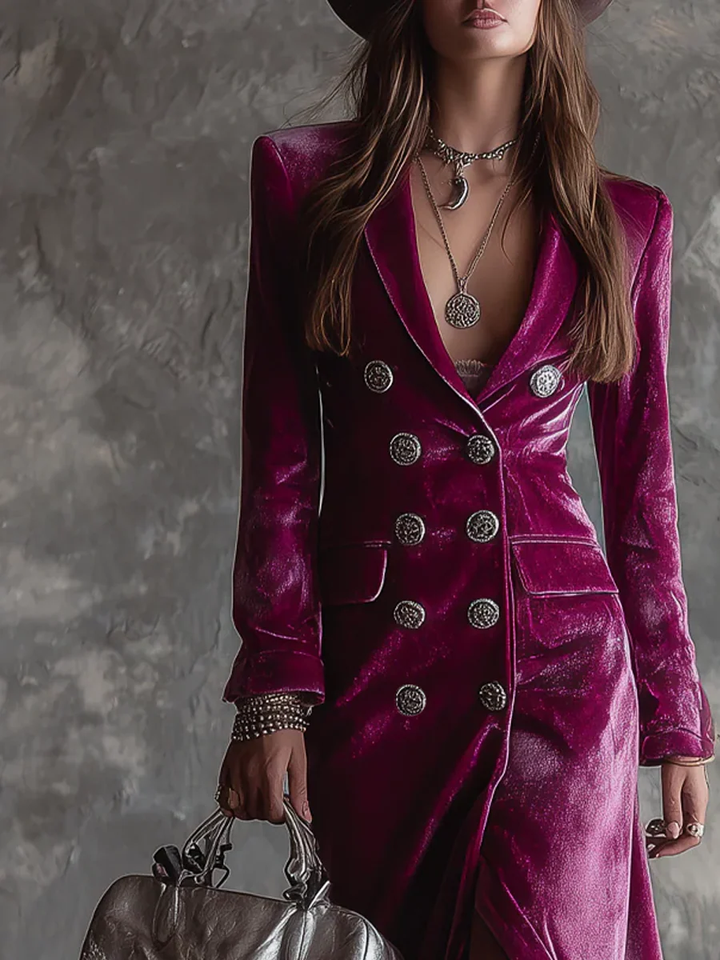 Victoria | Aksamitna Sukienka Blazer