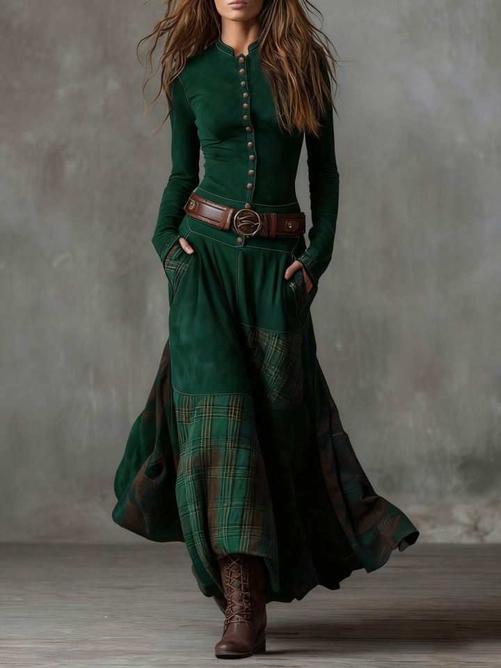 Michelle | Suede Dress with Belt