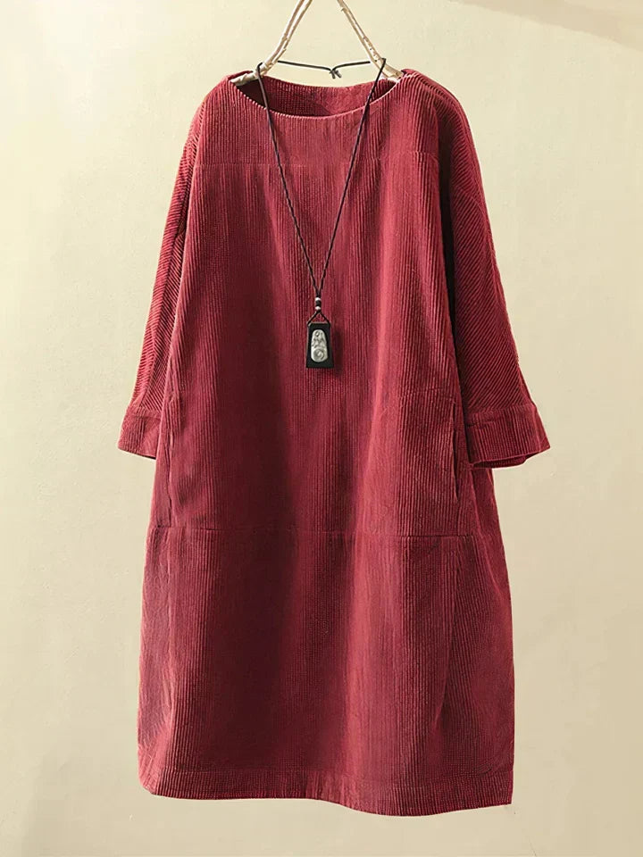 Tunika z vintage korduroju, wygodna