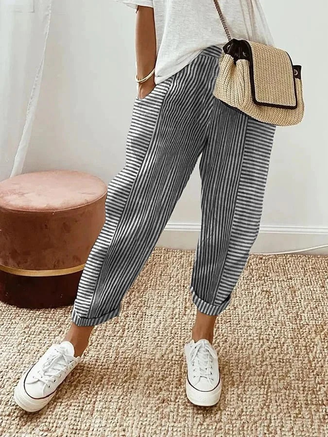 Lola | Letnie Spodnie Casual o Luźnym Fasonie