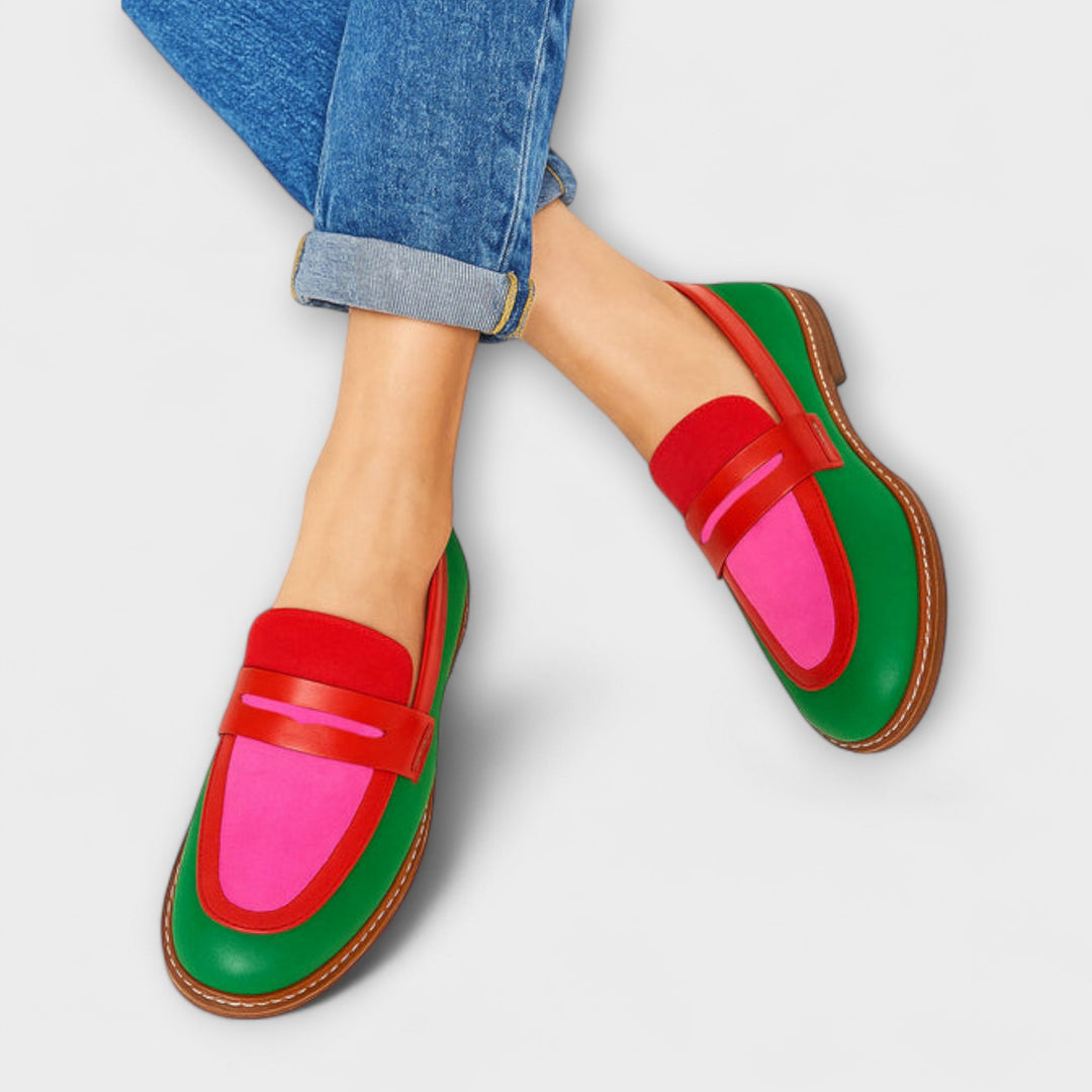 Nyla™ | Mokasyny Casual w Kontrastowych Kolorach