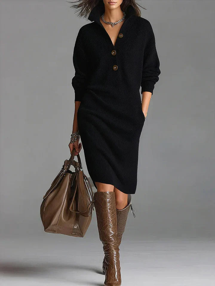 Janice | Elegancka Sukienka Swetrowa