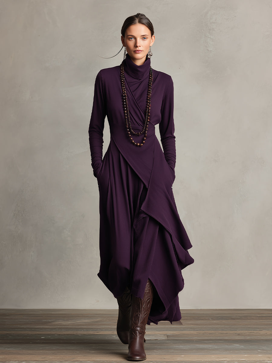Natalie | Elegancka Sukienka z Drapowaniem