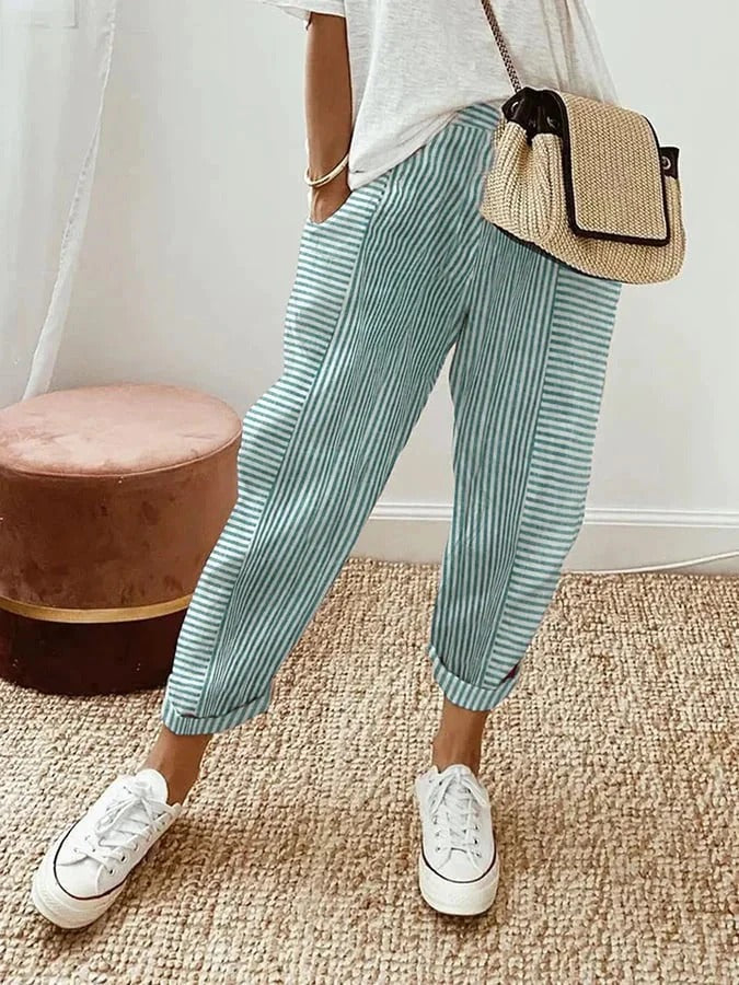 Lola | Letnie Spodnie Casual o Luźnym Fasonie