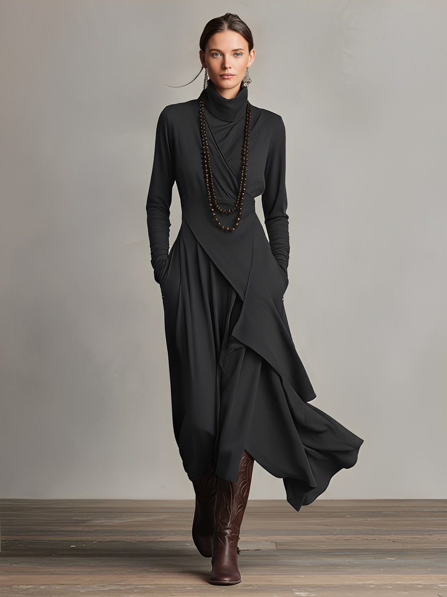 Natalie | Elegancka Sukienka z Drapowaniem