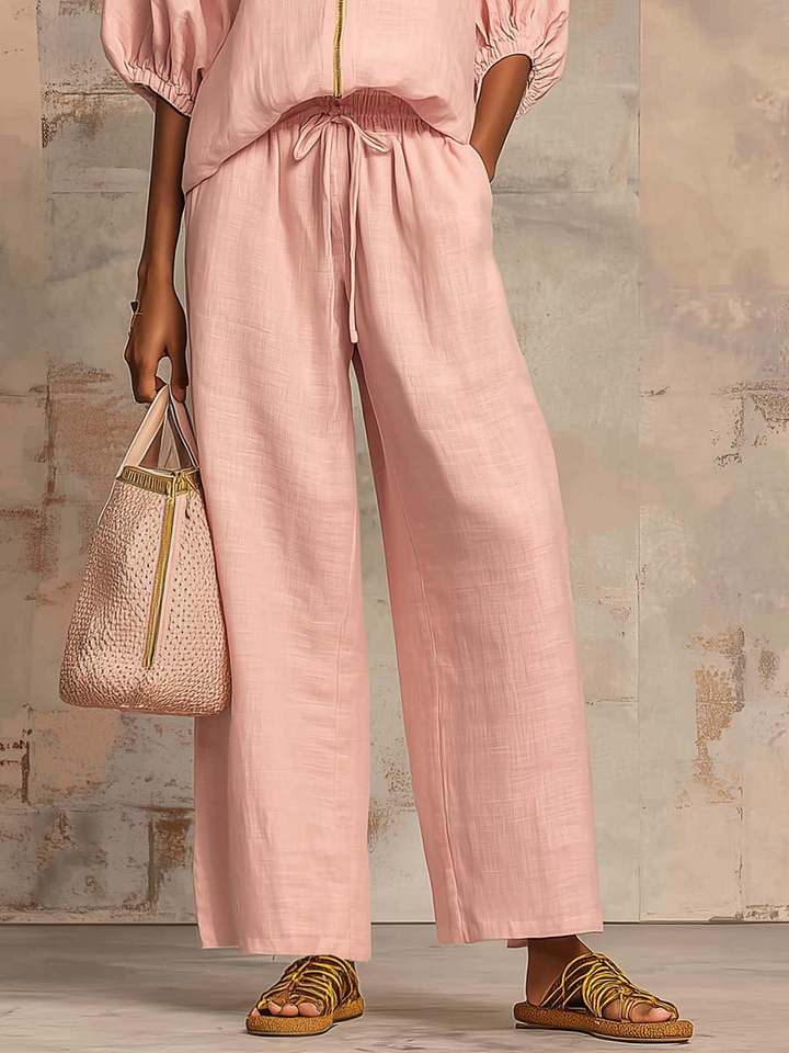 Enrichetta™ – Komplet Casual Chic z Bluzką i Spodniami