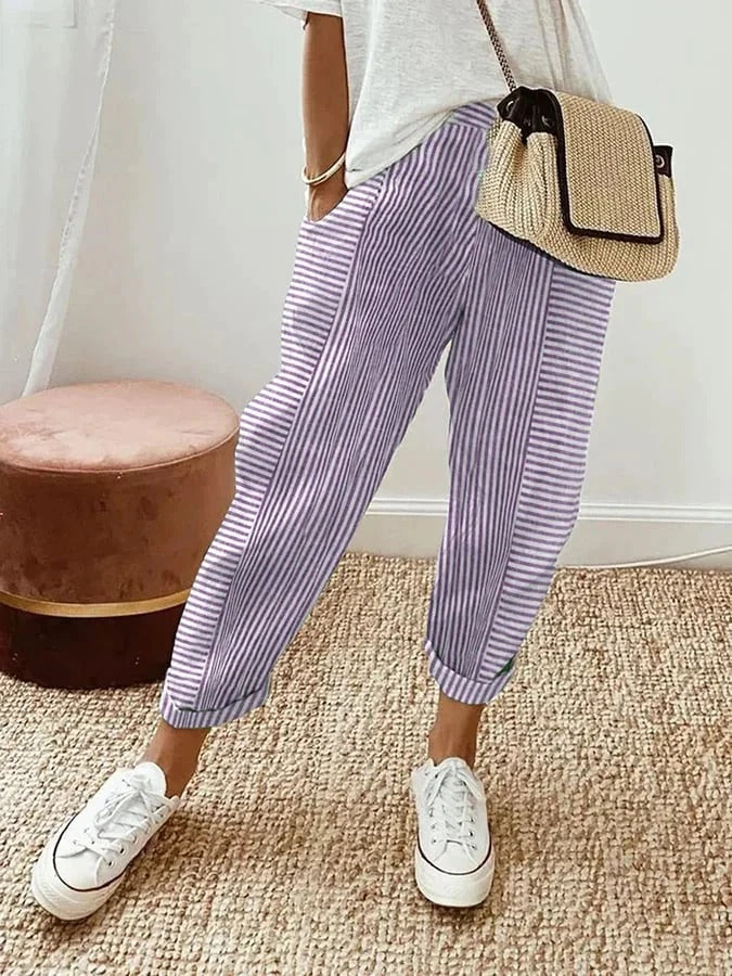 Lola | Letnie Spodnie Casual o Luźnym Fasonie