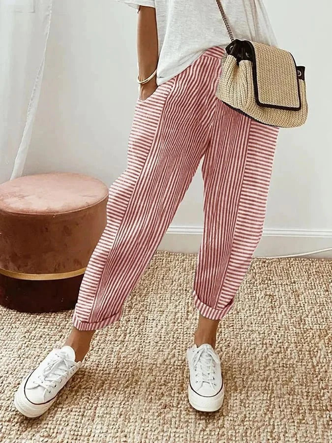 Lola | Letnie Spodnie Casual o Luźnym Fasonie